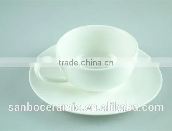 Ceramic Porcelain White Cup Saucer Set, Bulk Tea Cups and Saucers Cheap, Coffee Cup and Saucer photo-2