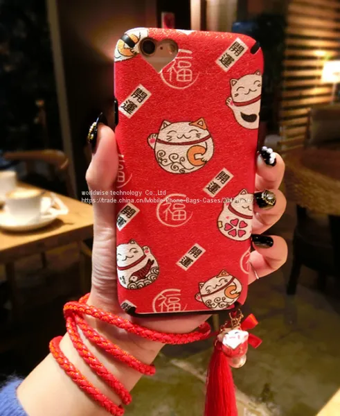 Fortune Cat Cartoon Cell Phone Case Silicone Mobile Phone Cases for IPhone7/7Plus/6/6s/6plus/6splus Phone Back Cover photo-3