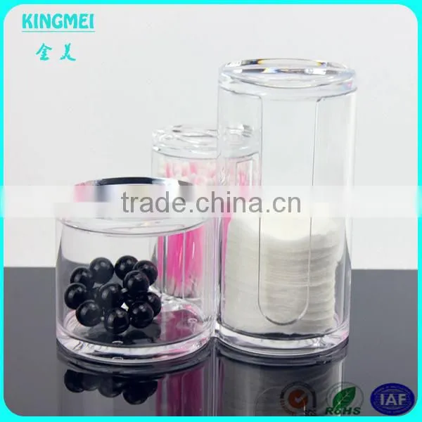 Red Acrylic New Product Round Swab Box,toothpick Box With Lid photo-5