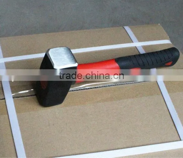 German Type Stoning Hammer With Half Plastic -Coating Handle photo-2