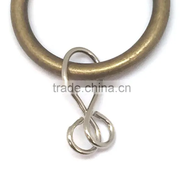 Steel Ring Loose Eyelet For Curtain Rod Inside Diameter 35mm Antique Brass Colour photo-4