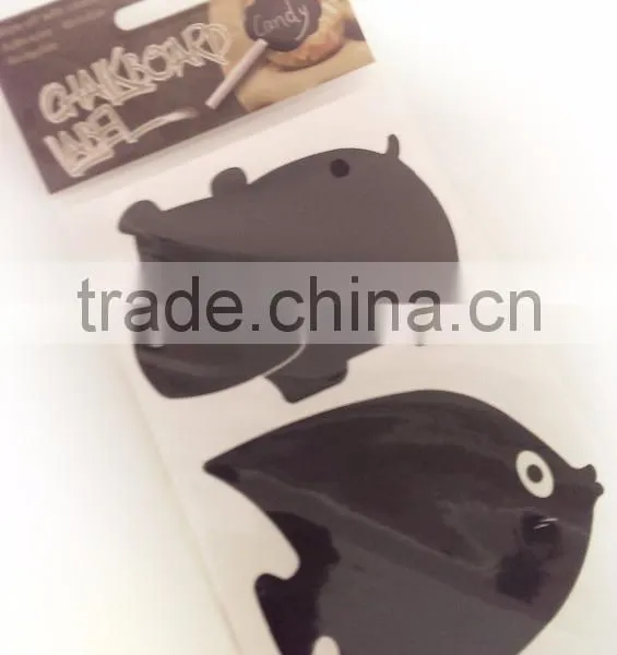 Cute Hippo, Fish, Crab, Duck Design Decorative Chalkboard Label for Glass Bottle, Chalkboard Label Sticker photo-4