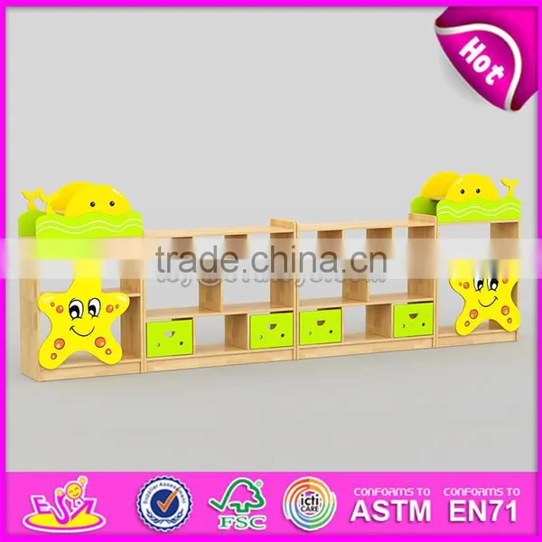 Best Design Nursery School Combination Cartoon Wooden Kids Toy Organization W08C201 photo-5