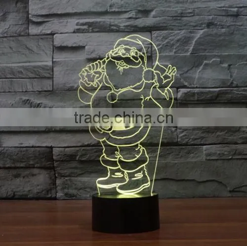 New Santa Claus 3D Touch Table Lamp Creative Lamp LED Lamp Vision Night Light photo-3