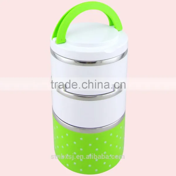 Portable 3 Compartments Stainless Steel Insulated Tiffin Lunch Box photo-3