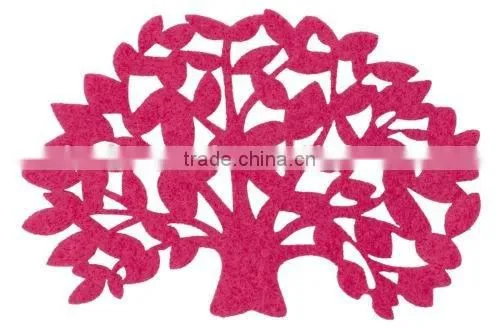 Non-woven Tree Cup Mat Felt Coasters for Home Decoration photo-3
