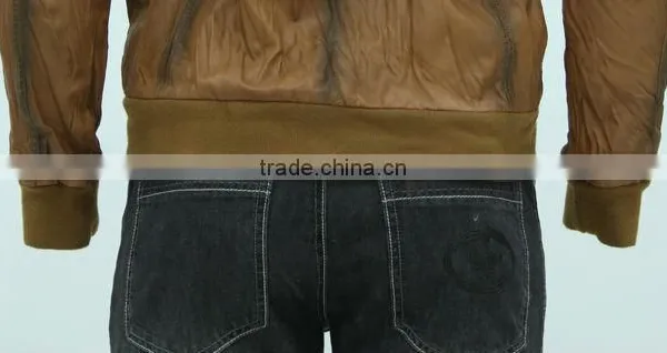 2014 Men Slim Leather Jacket in Plus Size photo-5