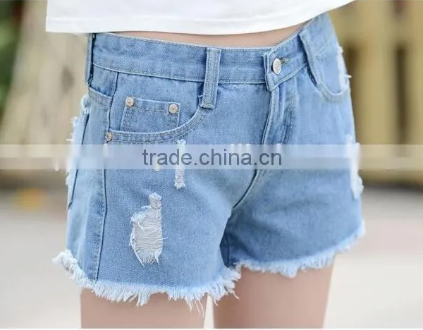 Hot Sale Sexy Women Jeans Factory Shorts Teenager Denim Shorts photo-3