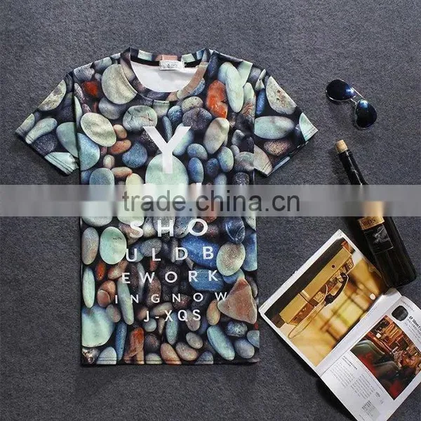 2016 Brand Clothes Fresh From Europe and America Top Hot Men Casual Tshirt 3d Clown Print Tee Tops 50 Design photo-4