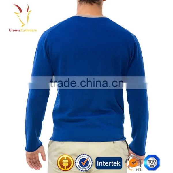 Handsome Mens Woolen Cheap Cashmere Thick Sweater photo-3