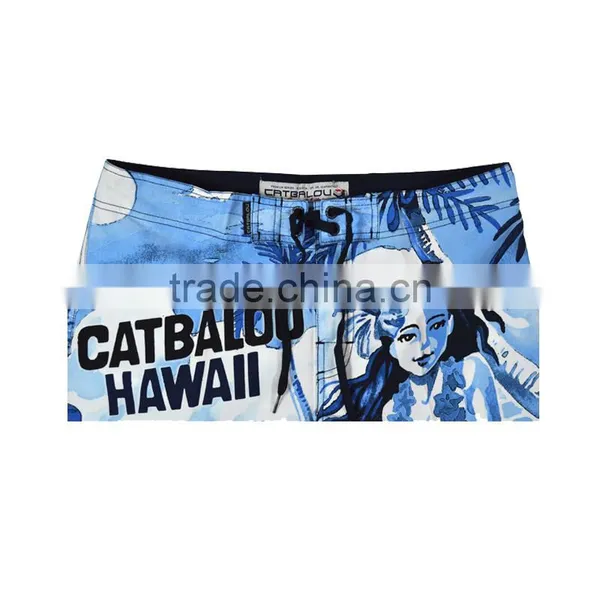 Popular Sublimation Printed Beach Short Men, Microfibre Peach Boardshorts photo-5