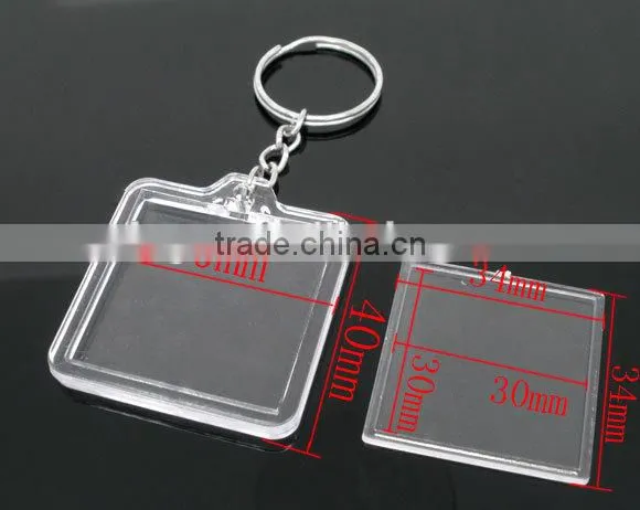 Key Chain With Transparent Acrylic Picture Frames Keychain photo-2