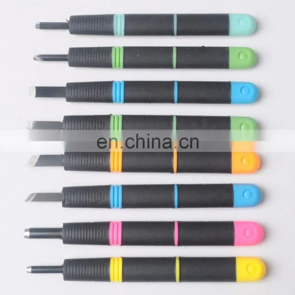 8pcs Assorted Plastic Handle Carving Knives Set photo-4