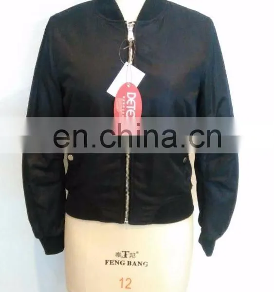 Wholesale Custom Made Women 100% Polyester Bomber Jacket photo-6