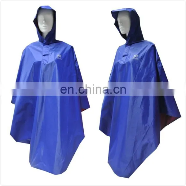 100% Waterproof Pvc Blue Customized Poncho photo-2