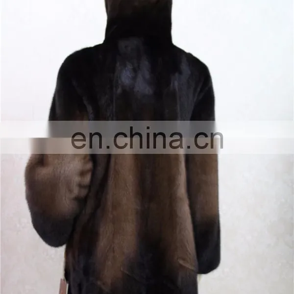 Luxury New Fashion Long Mink Fur Parka Real Mink Fur Coat photo-2