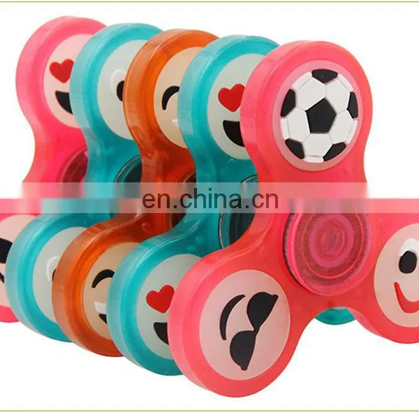 Emoji Hand Spinner Emoji Fidget Spinner EDC Finger Tips Luminous Glow in Dark Handspinner Tri Spinner Luminous Smiling Face Gyro photo-5