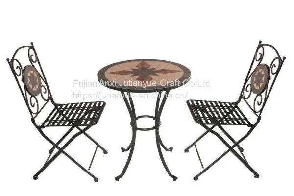 Outdoor Mosaic With Metal Table photo-3
