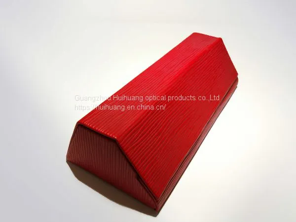Trapezoid Body, Wood Grain Leather, Manual Glasses Case