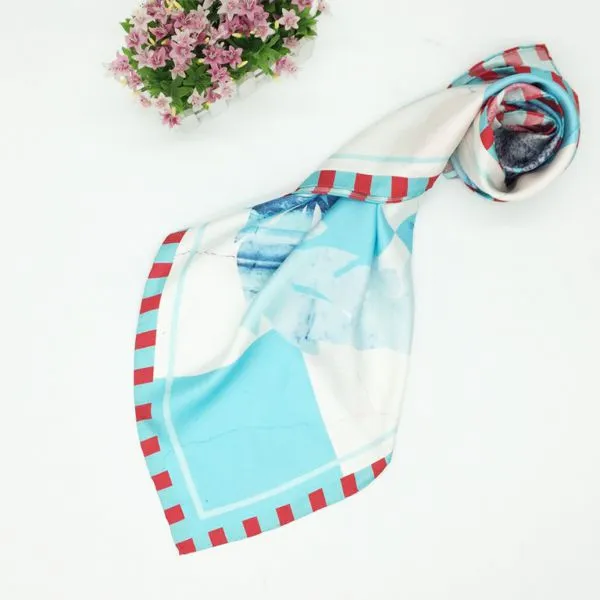 Factory Direct New Pattern Custom Silk Scarf Digital Print Wholesale China photo-2