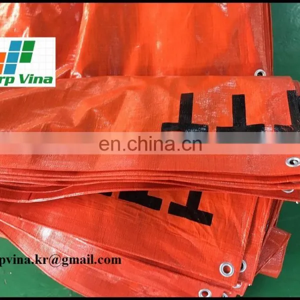 Heavy Duty Tarpaulin, Canvas, Dark Blue/Orange Tarpaulin, Logo Printing photo-2