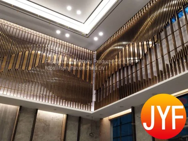 Foshan Manufacture Decor Gold Color 304 Stainless Steel Living Room Partition photo-4