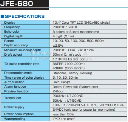 JRC JFE-680 NAVIGATIONAL ECHO SOUNDER photo-5