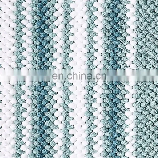 High Quality Waterproof Anti Slippery Hotel Shower Rug Anti Slip Foot Chenille Bath Mat photo-6