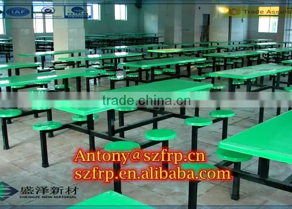 Dine Chair Fiberglass FRP/GRP Dining Hall Chair With Table