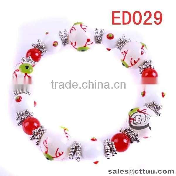 Kid Christmas Stretch Bracelet With Colorful Bead photo-2