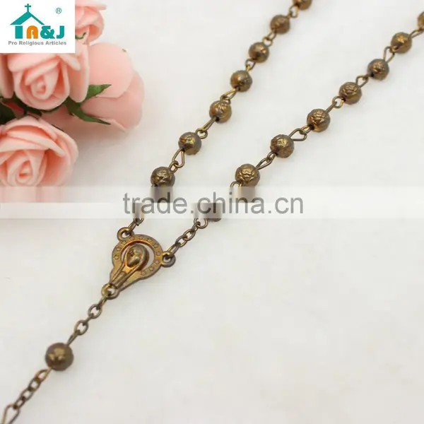 Religious Catholic Zinc Alloy Rosary Bead Wholesale Necklace photo-3