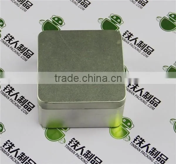 Empty Silver Printing Tin Case Sugar Chocalate Tin Can Tea Metal Box photo-2