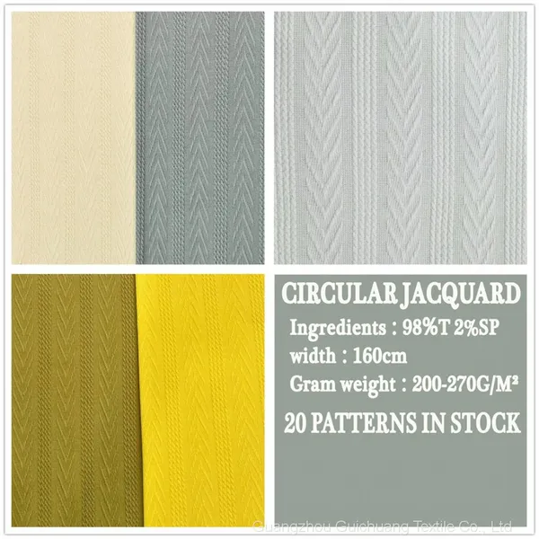 Guichuang Textile Has a Large Stock Supply of Knitted Single Sided Jacquard Fabric With Loop Shifting photo-3