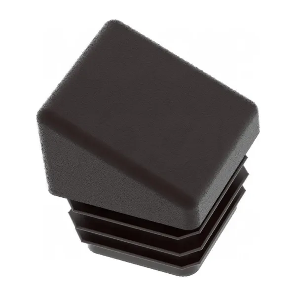 Chair School Desk Legs Black Angled Square Plastic End Caps Plugs photo-2