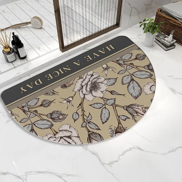 Sheenyoo Factory Wholesale Semi Circle Diatomite Stone Bath Mat photo-3