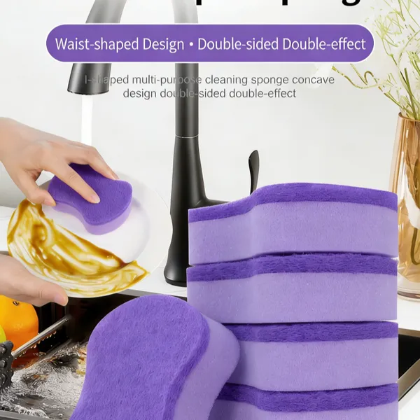 High Quality Dish Cleaning Scrubber Sponge Dishes Cookware Sink Scrub Pad Non Scratch Kitchen Sponges photo-2