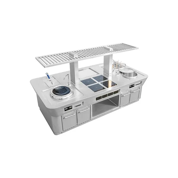 Open Kitchen Luxury Induction Combination Stove With Upper Shelf photo-3