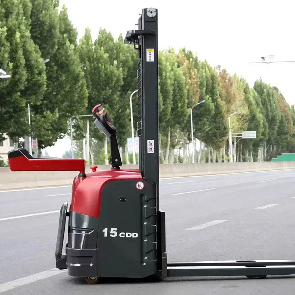 Factory Hot Sale 1500kg 2000kg Lift Height 3M Full Electric Stacker Walking Stacker Forklift Hydraulic Stacker photo-2