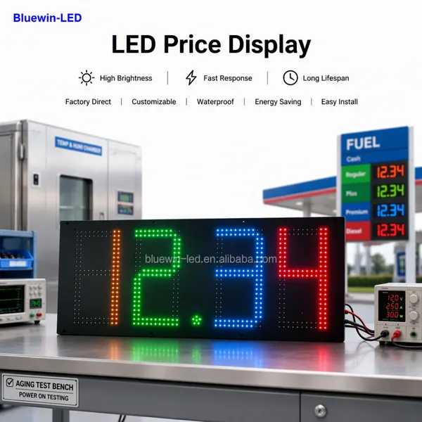 Outdoor Gas Price Sign for Sale LED Gas Price Sign Remote Control 4 Digits 88.88 Pylon Sign