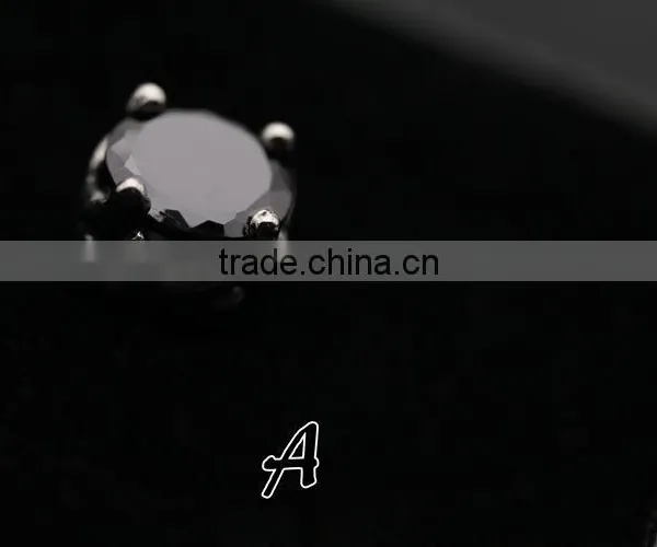 Cheap Wholesale Charm Girl's Black Diamond Stud Earrings photo-2