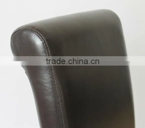 RCH-4065-4 Black High Back Roll Head PU Leather Dining Chair photo-5