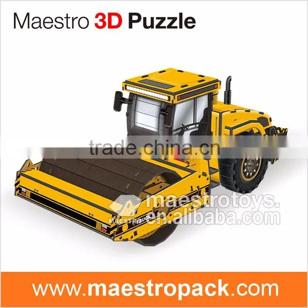 49PCS ROAD ROLLER Transportation 3d Puzzle