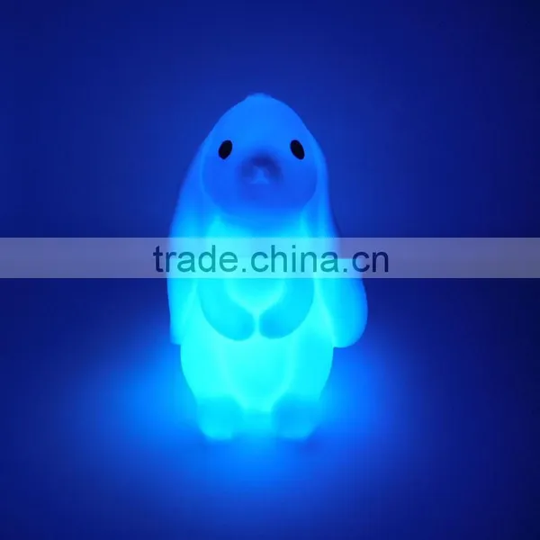 Cute Design Long Ear Plastic Rabbit Toys For Decoration French Lop Shaped Baby LED Night Light Toys photo-6
