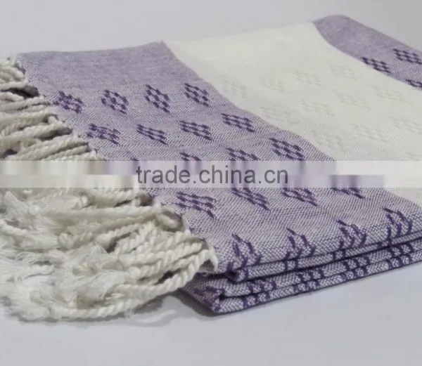 Natural Cotton Royal Fouta Sexy Beach Towel Heavy Peshtemal Hammam for Sale photo-4