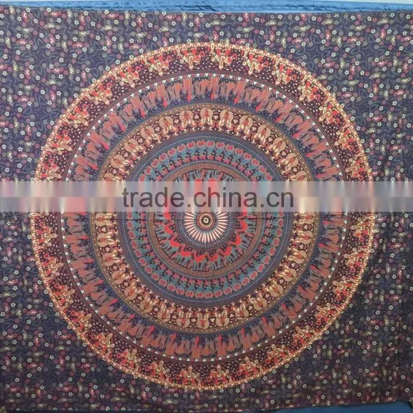 Printed Cotton Mandala Tapestry New Design Wall Hanging Wholesale Price Bedsheet Bohemian Throw photo-6