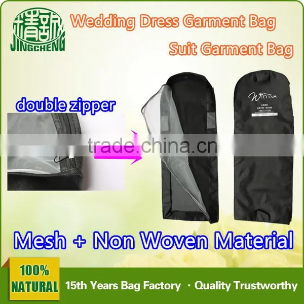 Foldable Suit Garment Bag With Zipper / Wedding Dress Garment Bag Cover photo-3