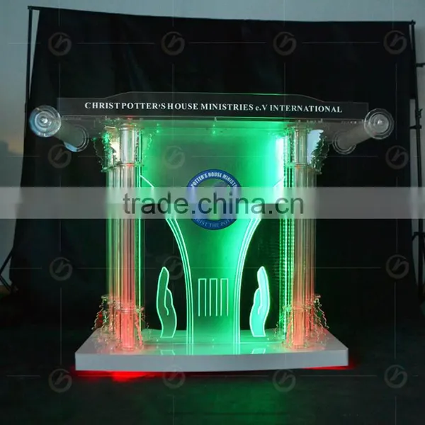 Clear Plastic Cheap Led Acrylic Church Podium photo-2