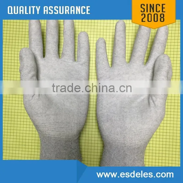 Gold Supplier Antistatic pu Palm Coating Glove photo-3