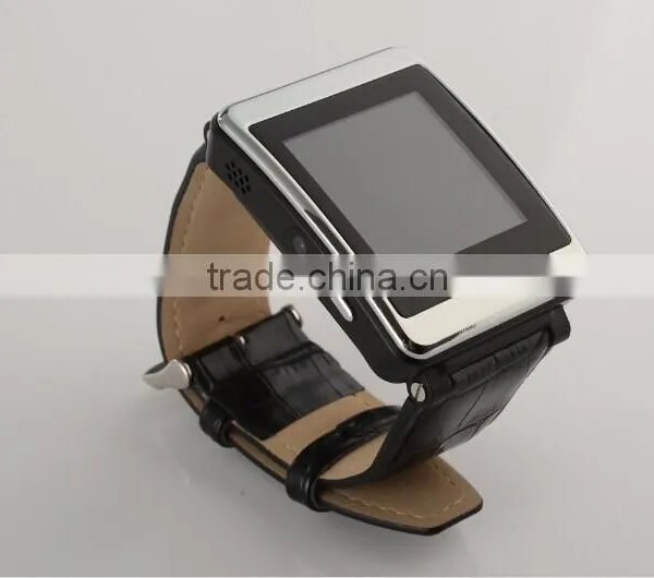 2015 Fashion P1 Capacitive Touch Bluetooth Smart Watch Phone Card Watch With Leather Watchband photo-4