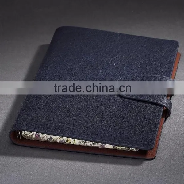2014 Popular Leather Loose-leaf Metal Ring Diary photo-5